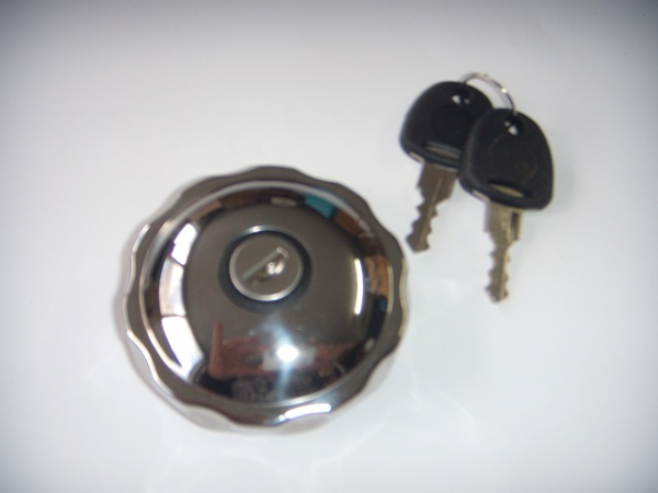 Tankdeckel Chrom mit Schloss NSU Prinz 1000, 1200, TT
