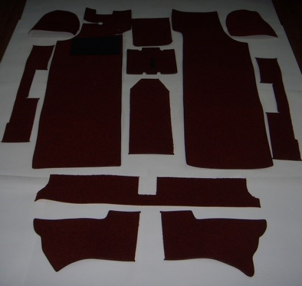 Teppichsatz rot schlinge NSU Prinz 1200c, Typ 110