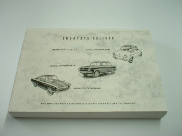 Catalogue de piéce NSU Prinz 1, 2, 3, 4