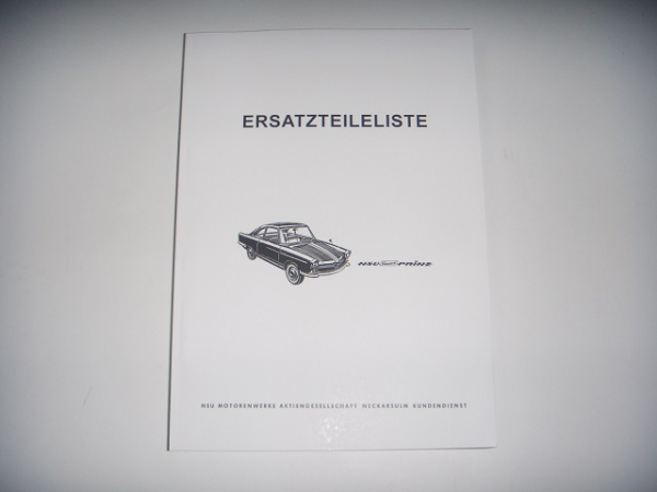 Catalogue de piéce NSU Sportprinz