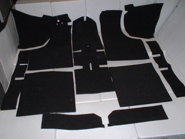 Carpet set black NSU Prinz 1000, TT