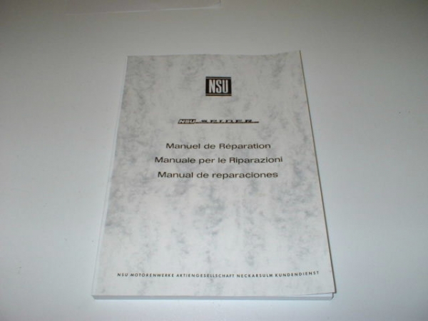 Workshop guide NSU Wankelspider