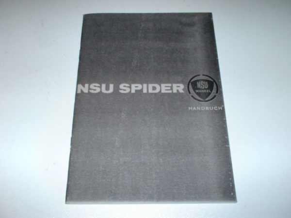 Instruction handbook NSU Wankelspider