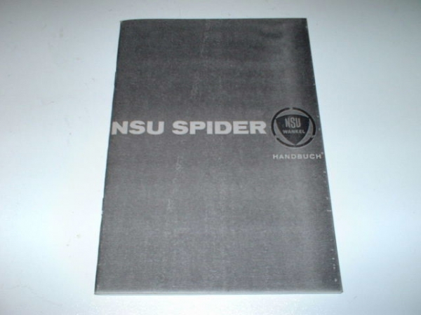 Instructions de service NSU Wankelspider