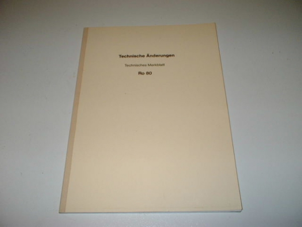 Technische Änderungen NSU Ro80